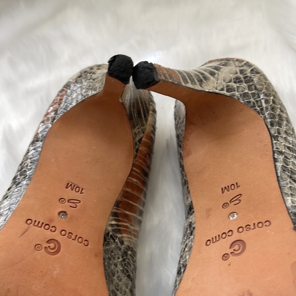 💼 Snakeskin Heels ~ Very Nice Condition ~ Size 10M - Picture 6 of 6